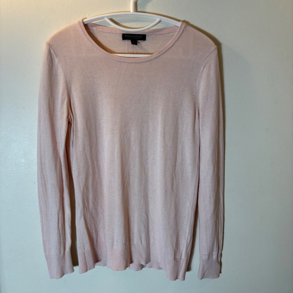Banana‎ Republic Silk Cashmere Sweater Size Small Blush Pink